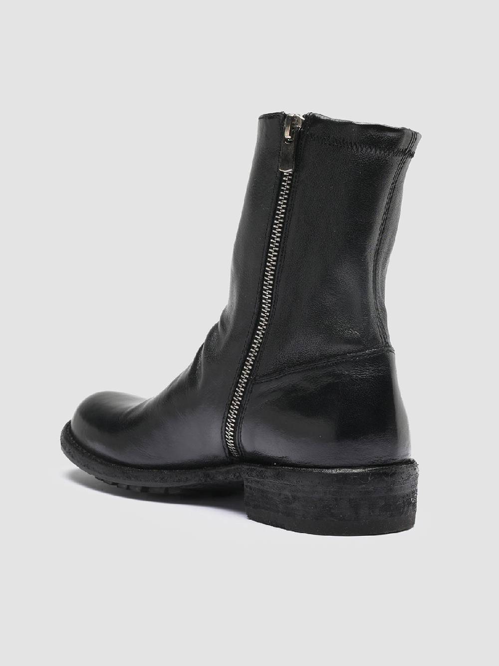 Officine Creative LEGRAND 203 Stivaletti in Pelle Nera Offerta esclusiva