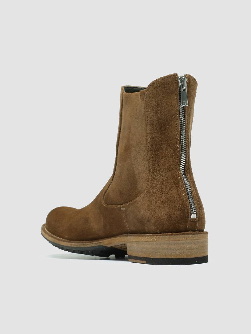 Officine Creative LEGRAND 229 Stivali Zip in Camoscio Marrone Cyber Monday