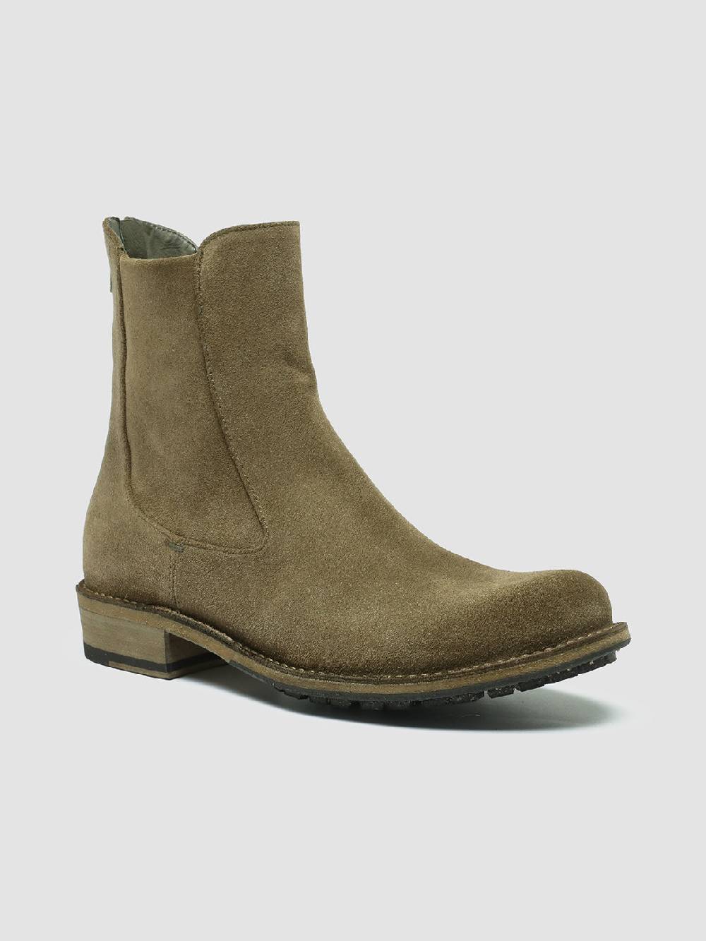 Officine Creative LEGRAND 229 Stivali Zip in Camoscio Tortora Offerta natalizia
