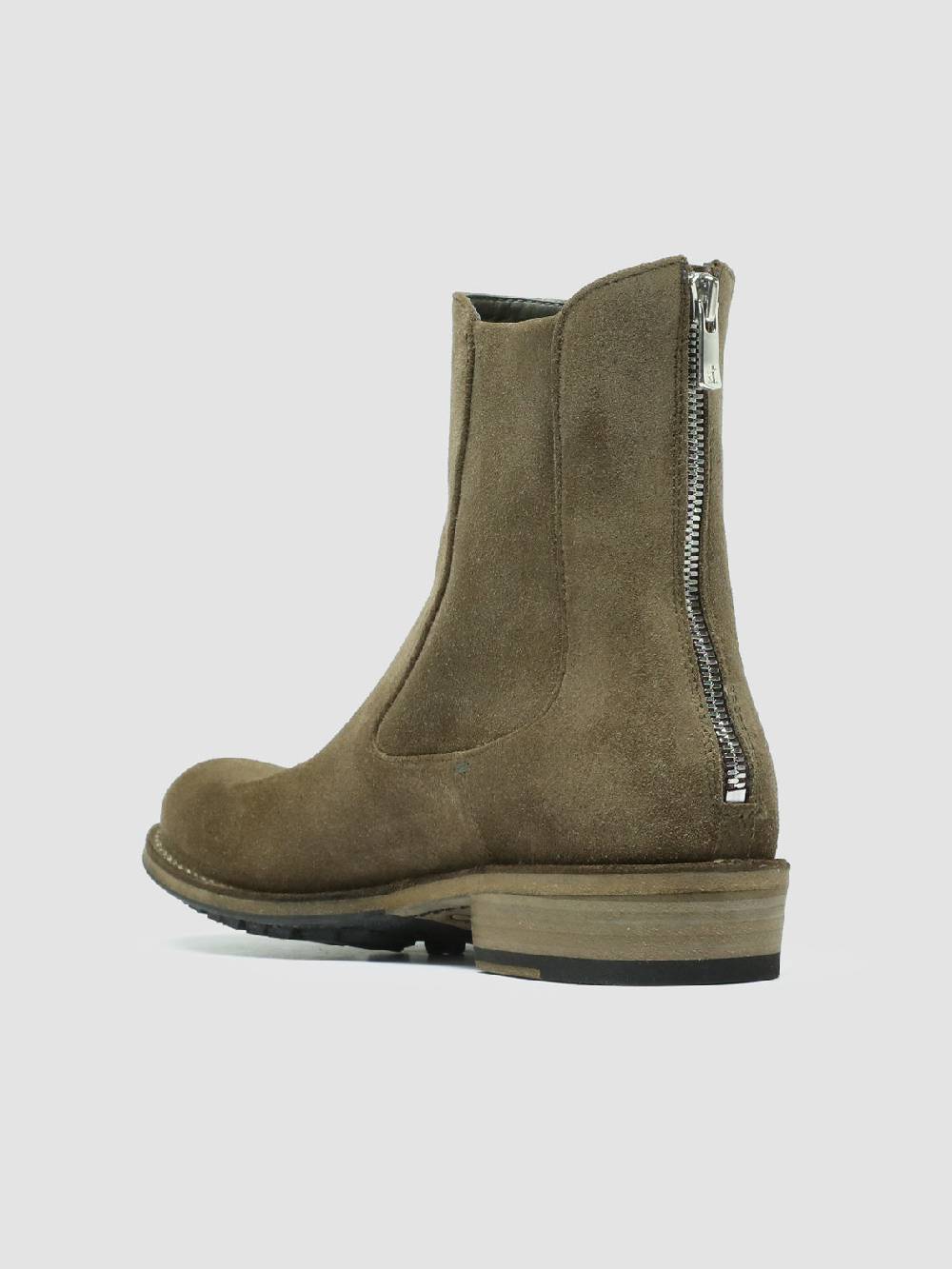 Officine Creative LEGRAND 229 Stivali Zip in Camoscio Tortora Offerta natalizia