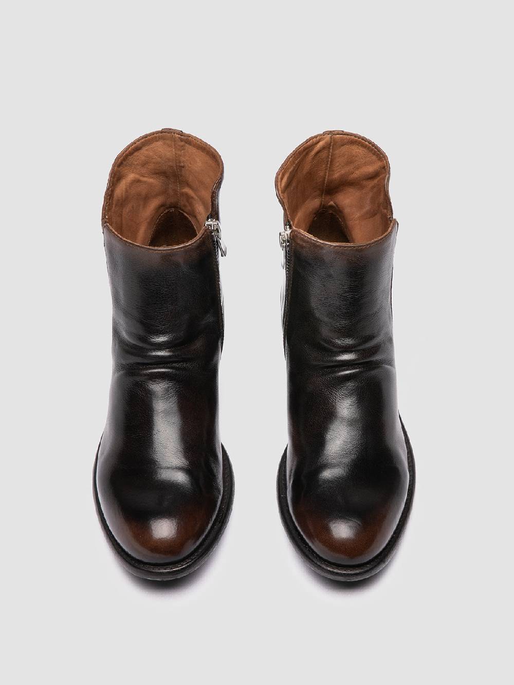 Officine Creative LIS 001 Stivali con Zip in Pelle Marrone Offerta Pasqua