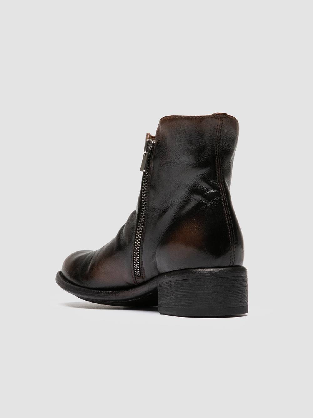 Officine Creative LIS 001 Stivali con Zip in Pelle Marrone Offerta Pasqua