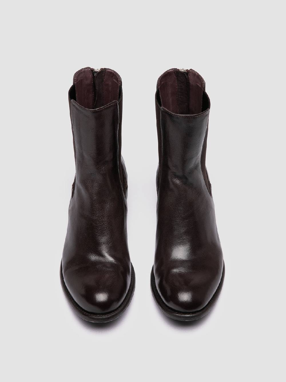 Officine Creative LIS 003 Stivaletti Chelsea in Pelle Bordeaux Vendita calda