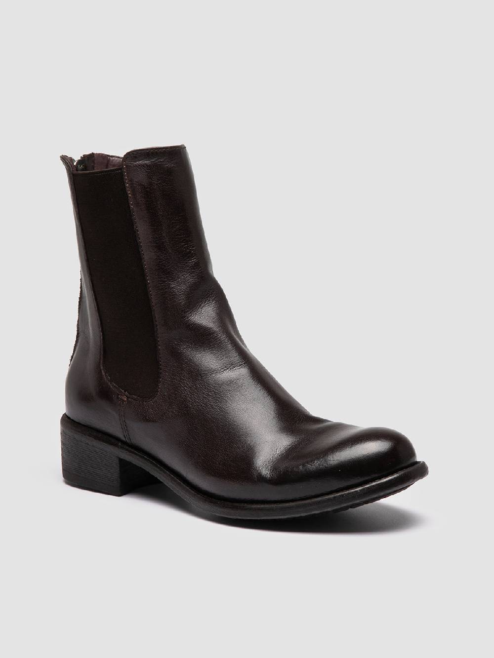 Officine Creative LIS 003 Stivaletti Chelsea in Pelle Bordeaux Vendita calda