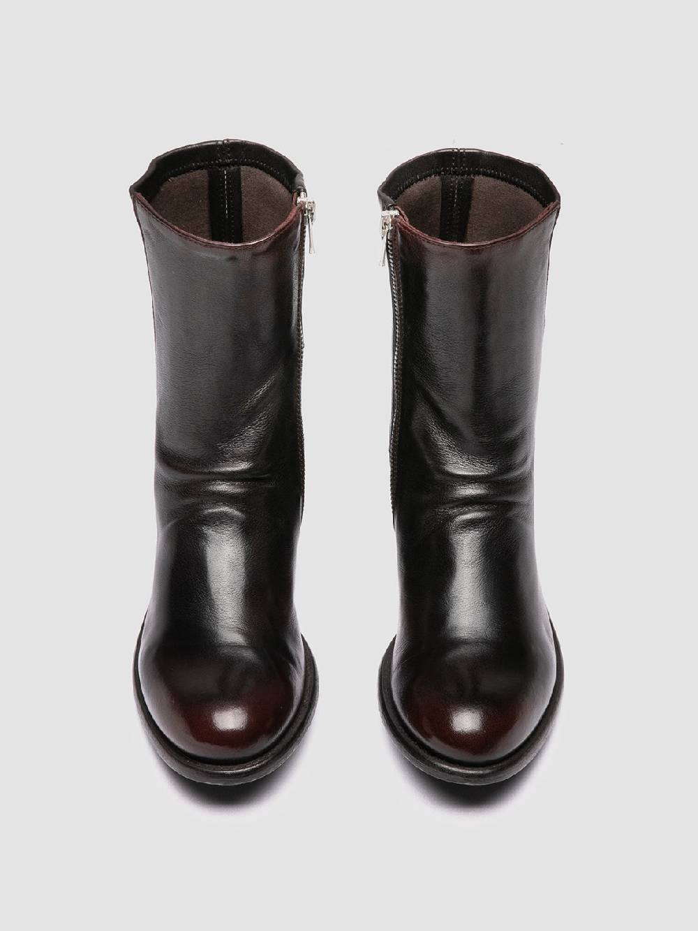 Officine Creative LIS 004 Stivali con Zip in Pelle Marrone Latest fashion
