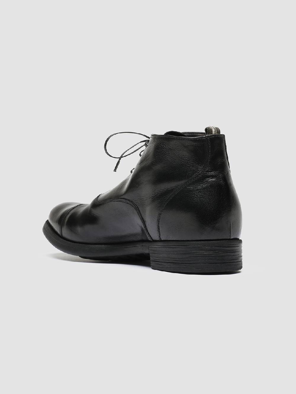 Officine Creative CHRONICLE 057 Stivali Stringati in Pelle Nera Offerta temporanea