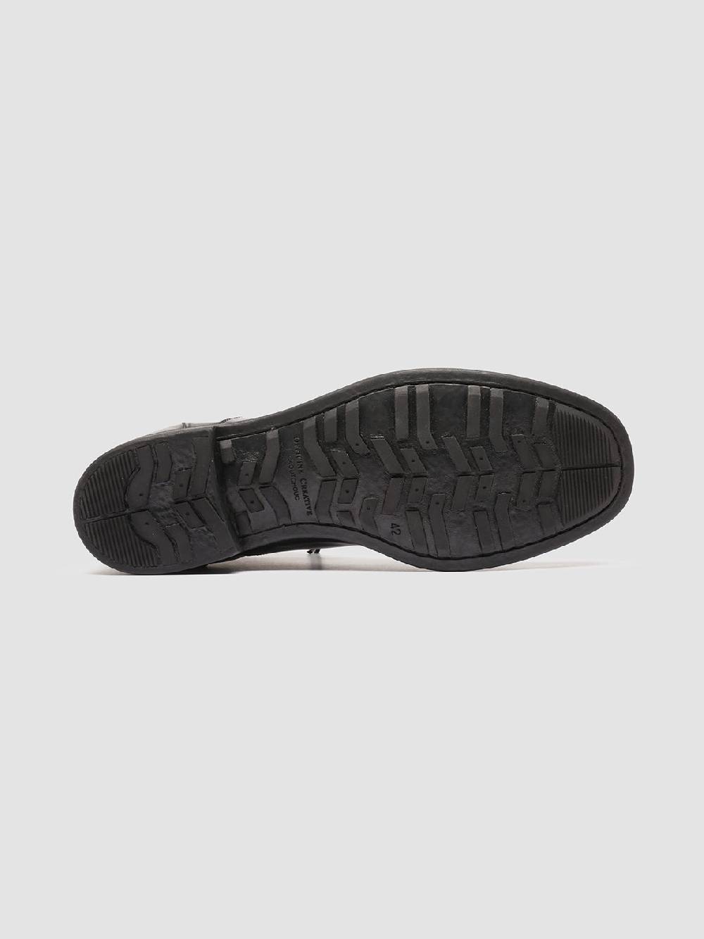 Officine Creative CHRONICLE 057 Stivali Stringati in Pelle Nera Offerta temporanea