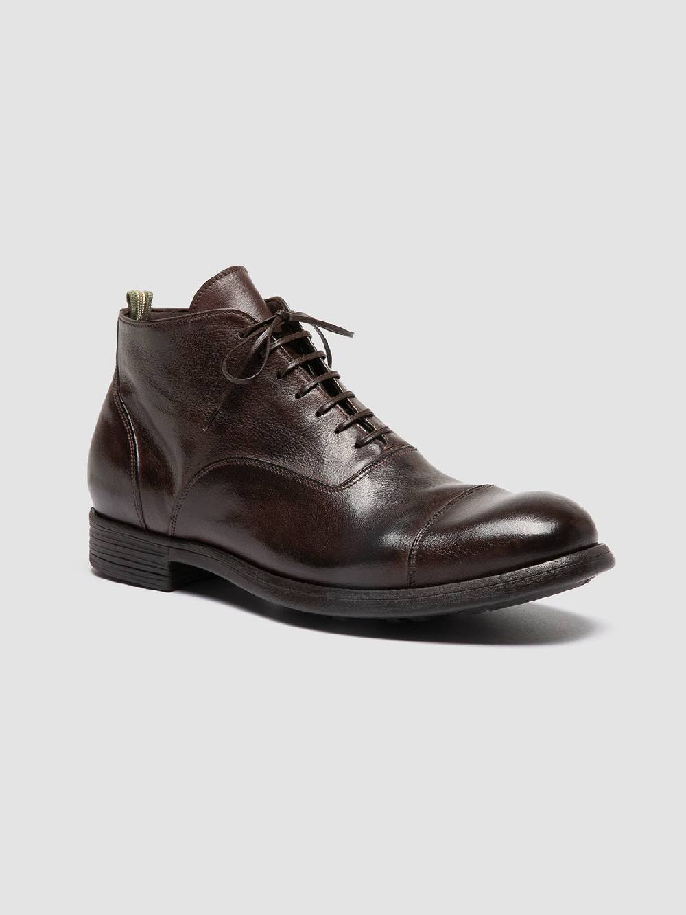 Officine Creative CHRONICLE 057 Stivali Stringati in Pelle Marrone Offerte esclusive