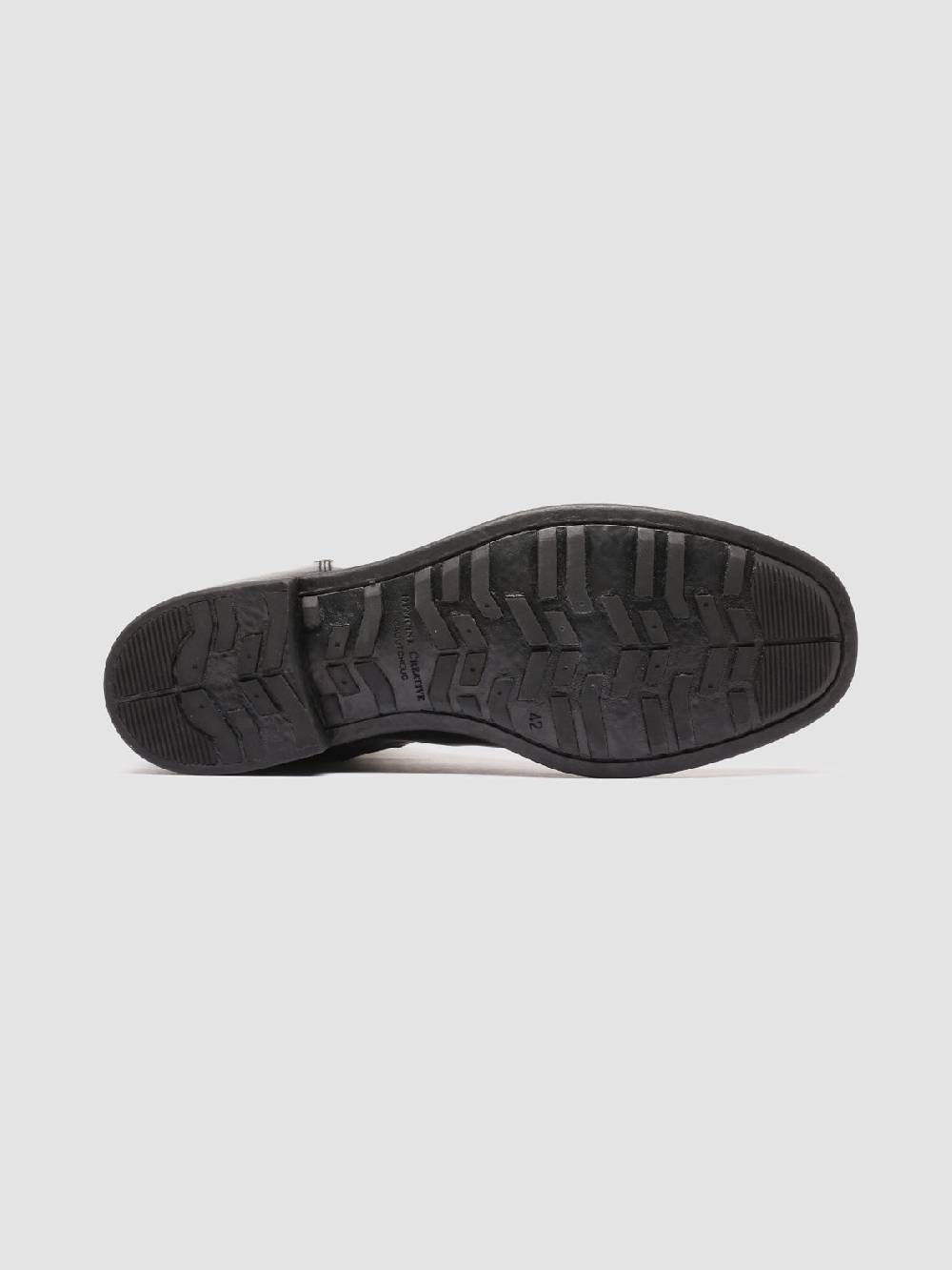 Officine Creative CHRONICLE 059 Stivali Zip in Pelle Nera Grandi sconti