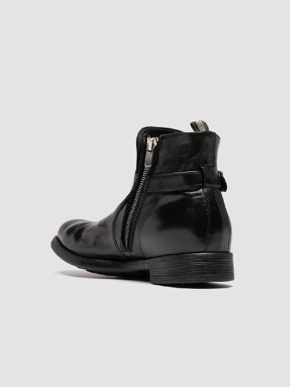 Officine Creative CHRONICLE 068 Stivali con Zip in Pelle Nera Nuovi prodotti