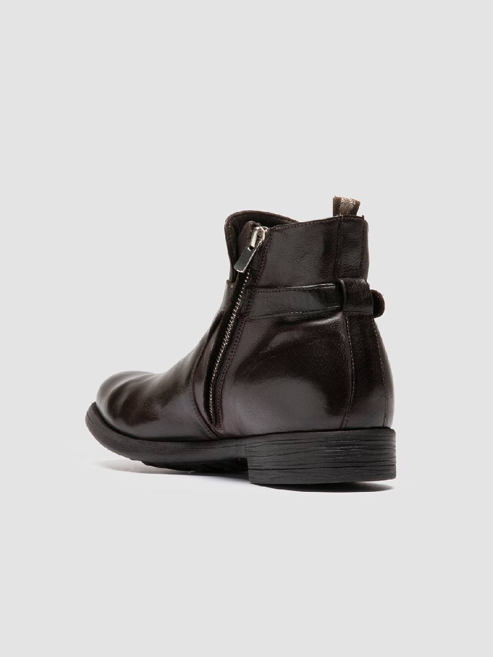 Officine Creative CHRONICLE 068 Stivali con Zip in Pelle Marrone Bestseller
