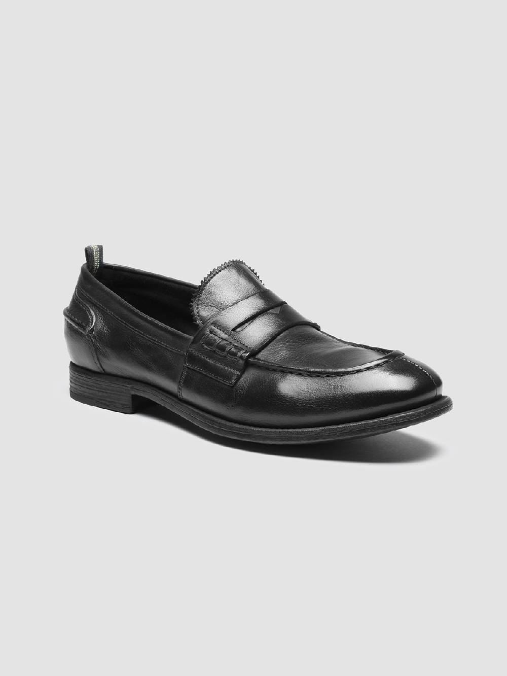 Officine Creative CHRONICLE 144 Mocassini Penny Loafer in Pelle Nera Offerte stagionali