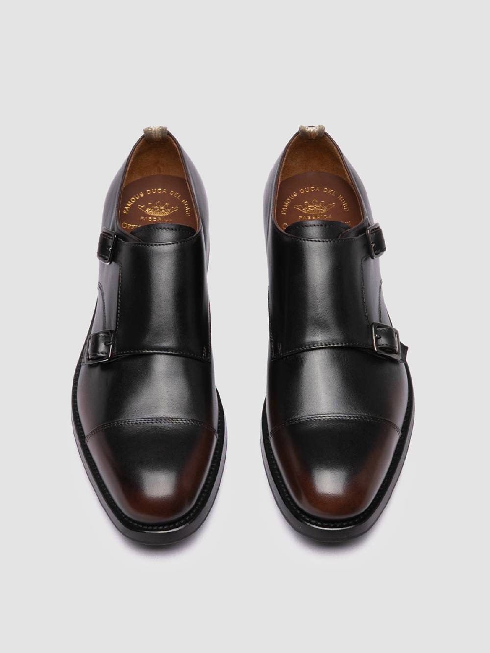 Officine Creative CONSULTANT 004 Monk Strap in Pelle Marrone Offerte speciali