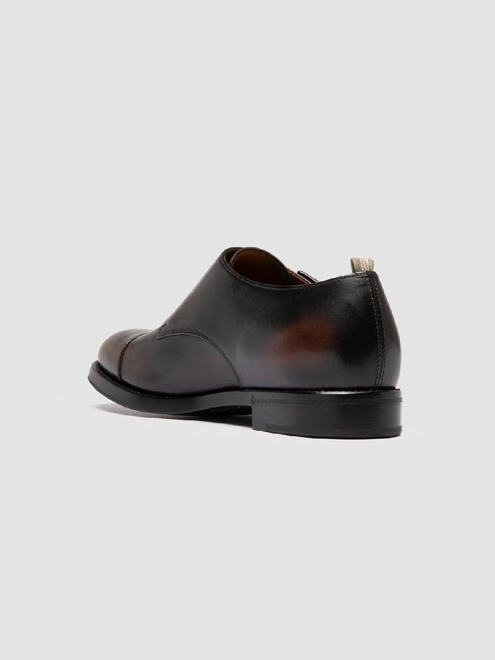 Officine Creative CONSULTANT 004 Monk Strap in Pelle Marrone Offerte speciali
