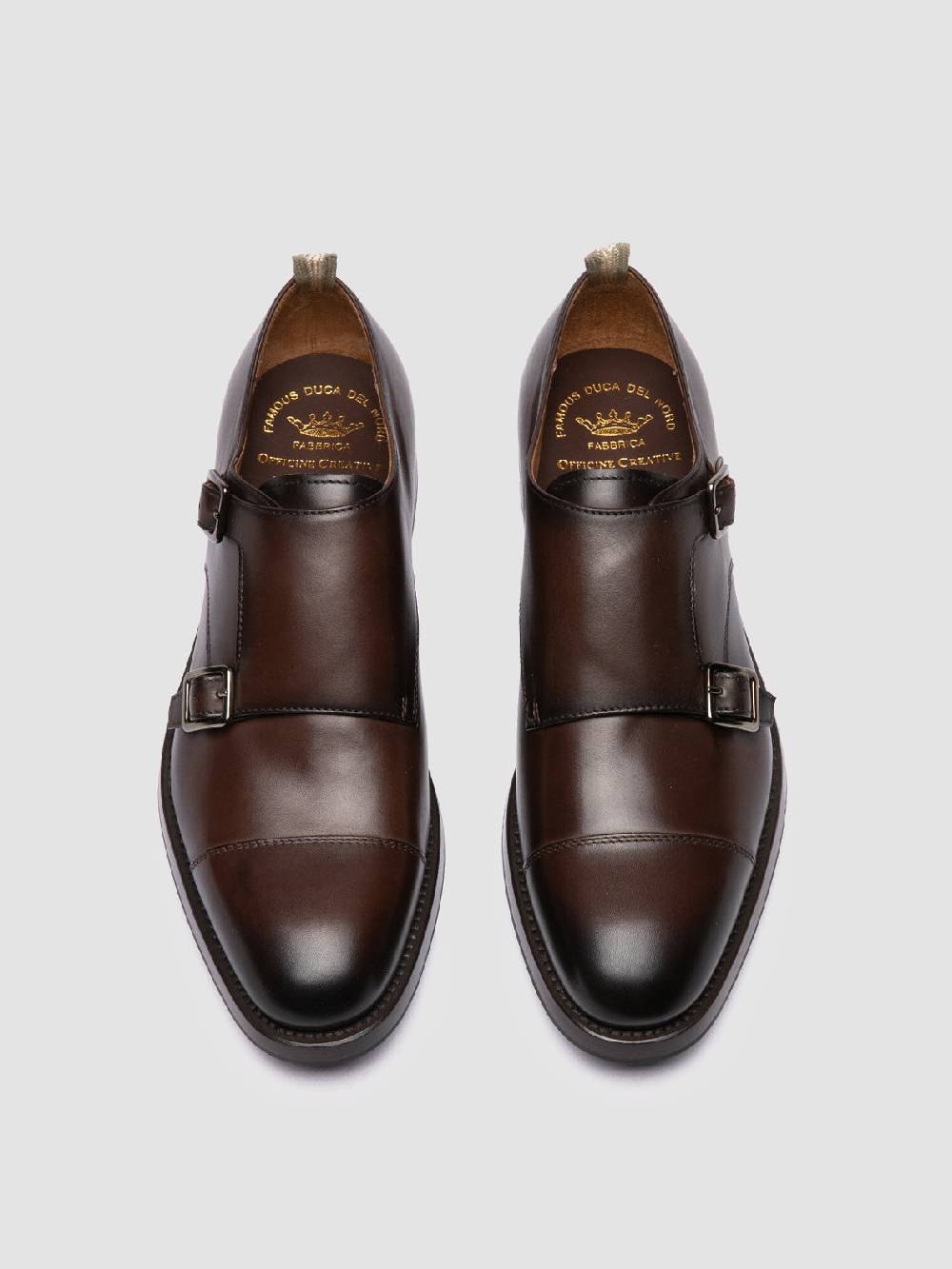 Officine Creative CONSULTANT 004 Monk Strap in Pelle Marrone Enormi risparmi