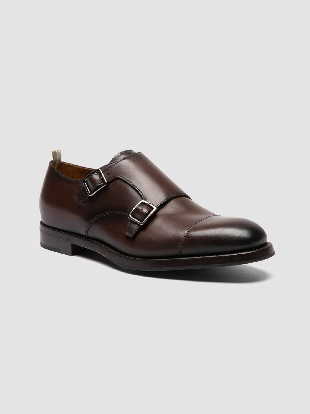 Officine Creative CONSULTANT 004 Monk Strap in Pelle Marrone Enormi risparmi