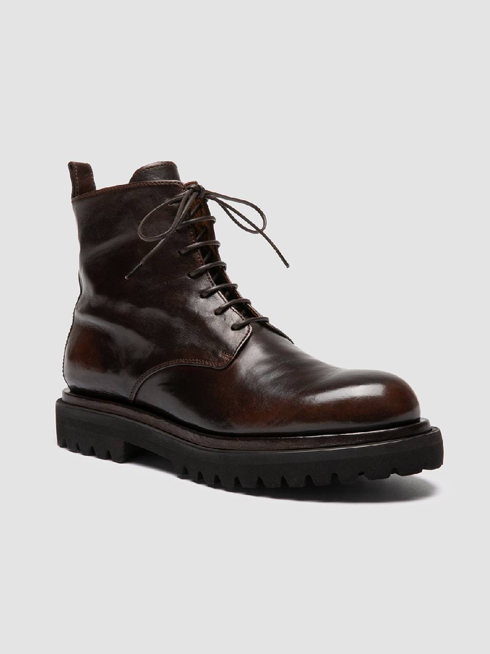 Officine Creative EVENTUAL DD 102 Stivali Stringati in Pelle Marrone Sconti VIP