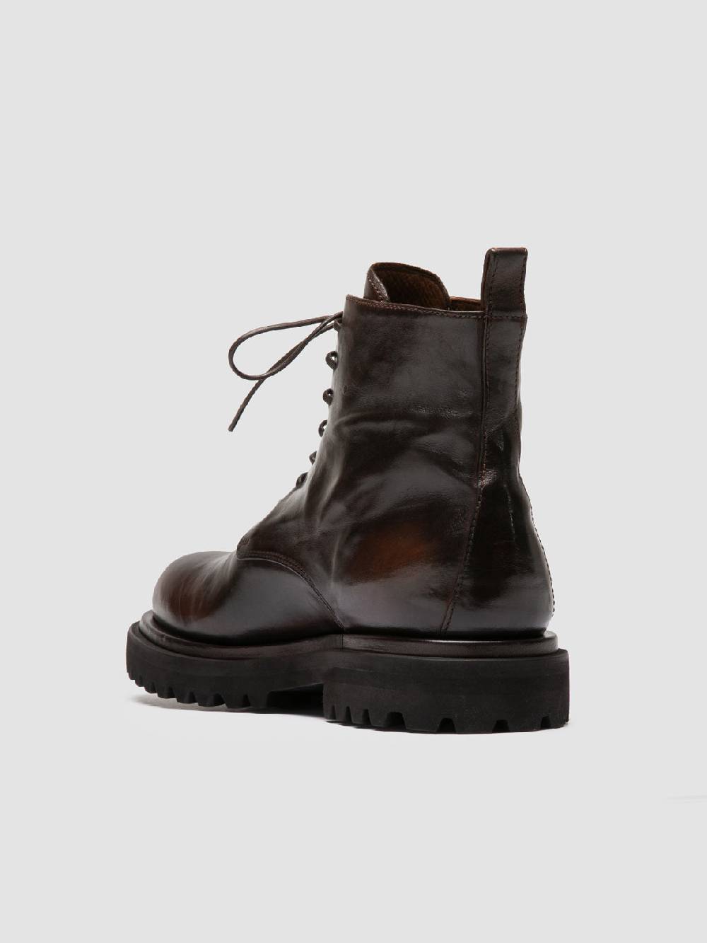 Officine Creative EVENTUAL DD 102 Stivali Stringati in Pelle Marrone Sconti VIP
