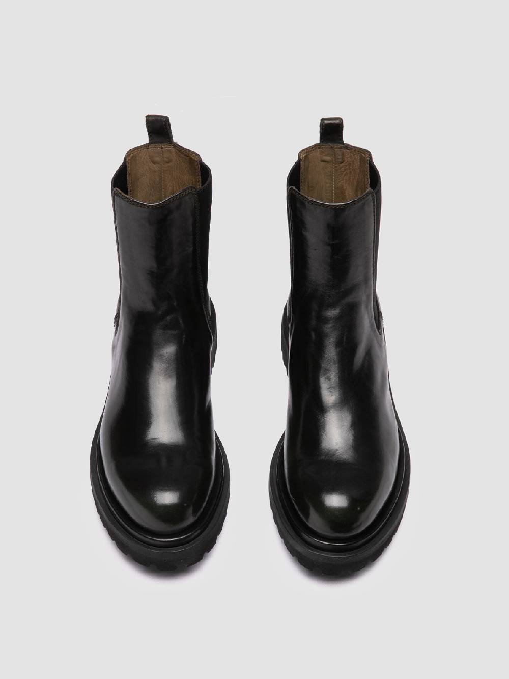 Officine Creative EVENTUAL DD 103 Stivaletti Chelsea in Pelle Verde Prezzo basso