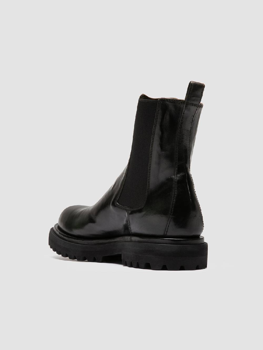 Officine Creative EVENTUAL DD 103 Stivaletti Chelsea in Pelle Verde Prezzo basso