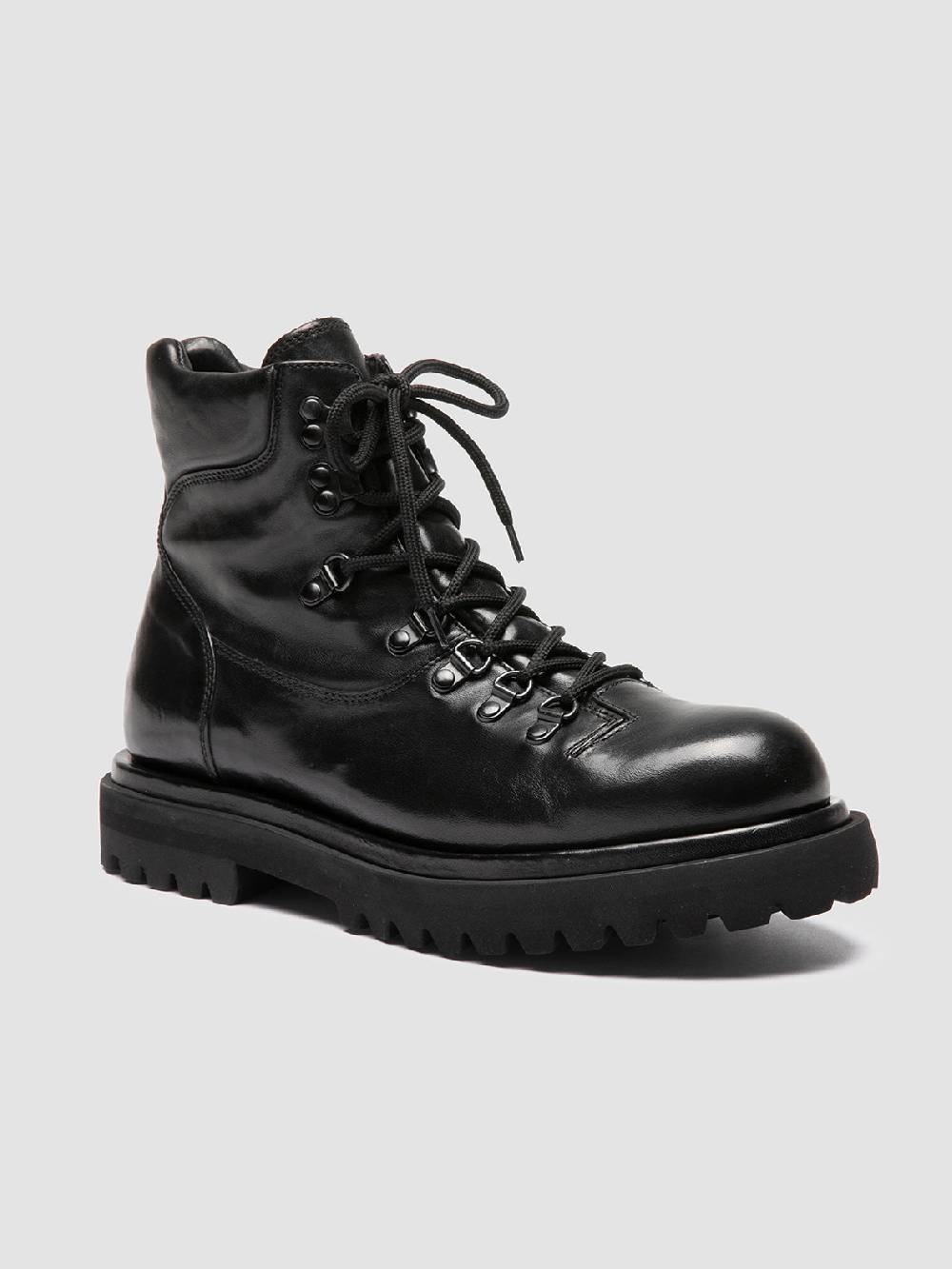 Officine Creative EVENTUAL DD 106 Stivali Stringati in Pelle Nera Offerta settimanale