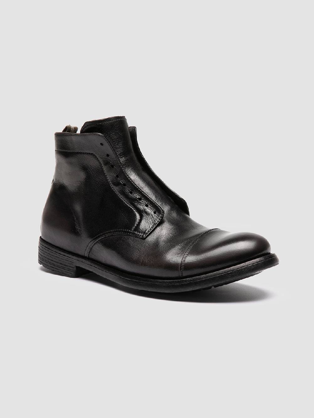 Officine Creative HIVE 005 Stivali con Zip in Pelle Nera Ultimi tre giorni
