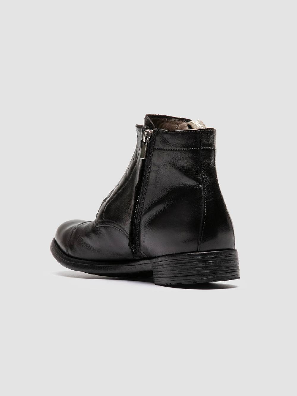 Officine Creative HIVE 005 Stivali con Zip in Pelle Nera Ultimi tre giorni