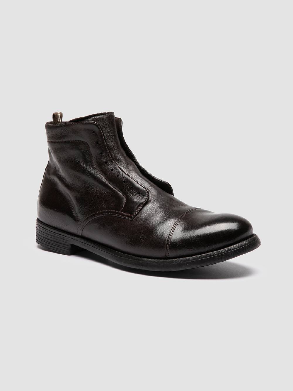 Officine Creative HIVE 005 Stivali con Zip in Pelle Marrone ACQUISTA ORA
