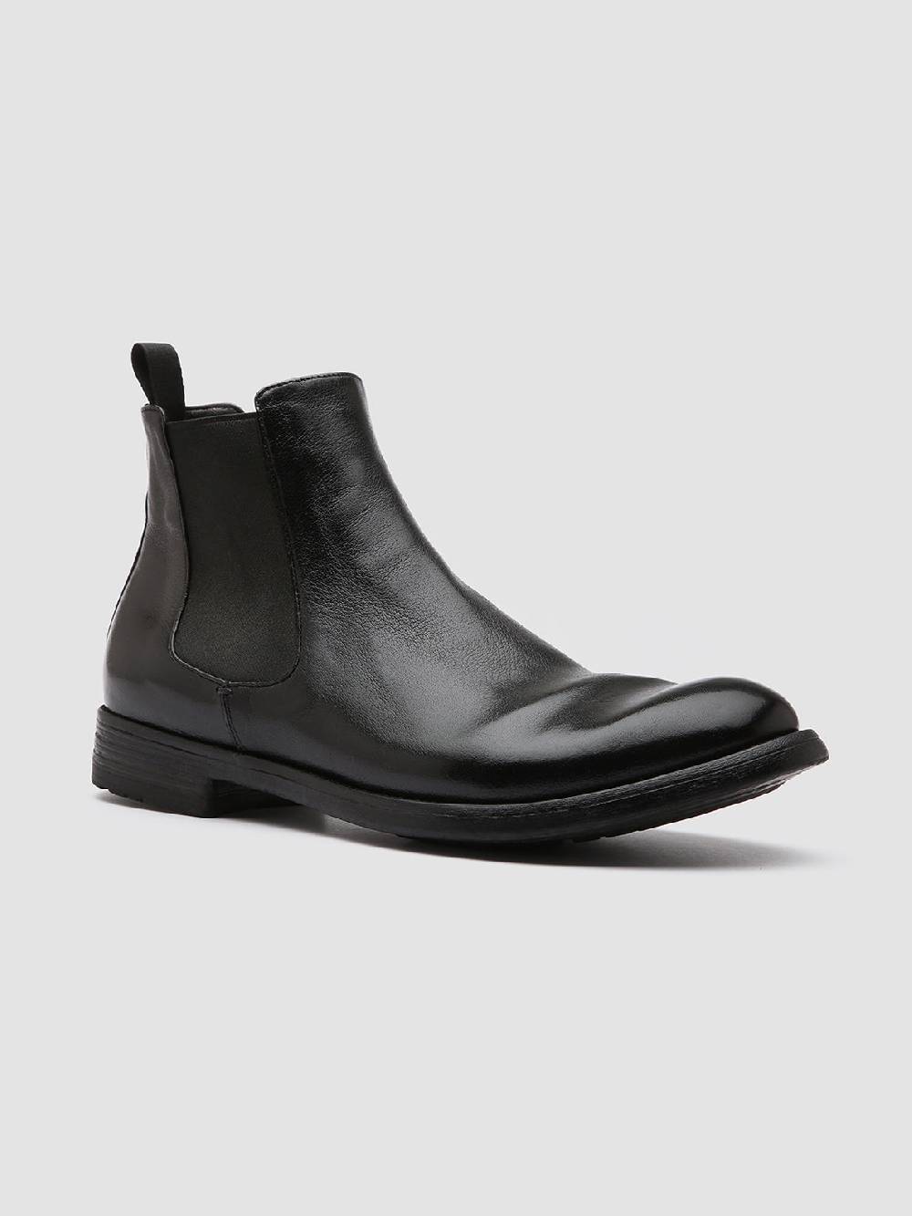 Officine Creative HIVE 007 Stivaletti Chelsea in Pelle Nera Latest stili