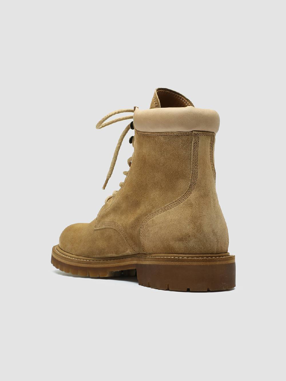 Officine Creative BOSS 002 Stivali Stringati in Pelle e Camoscio Marrone Fino al 65% di sconto