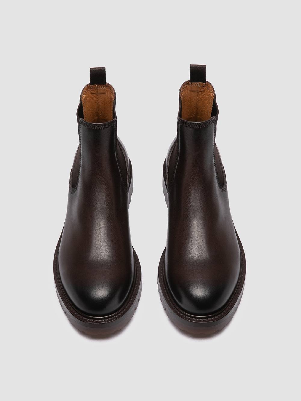 Officine Creative BOSS 004 Stivaletti Chelsea in Pelle Marrone Offerta speciale della fabbrica