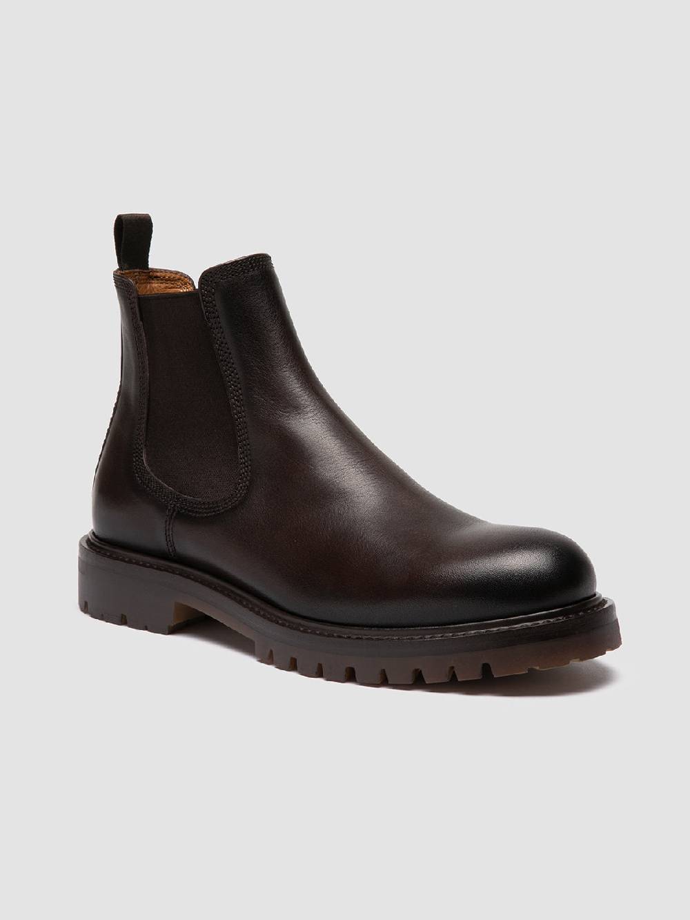 Officine Creative BOSS 004 Stivaletti Chelsea in Pelle Marrone Offerta speciale della fabbrica
