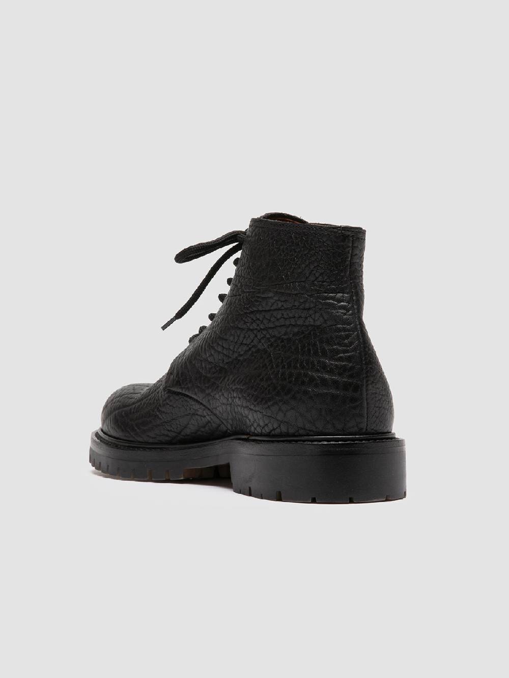 Officine Creative BOSS 011 Stivali Stringati in Pelle Nera Discount Store per i nuovi prodotti