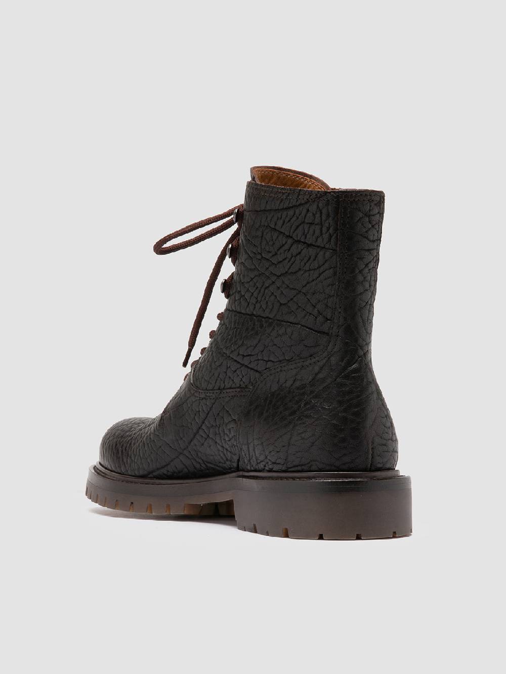Officine Creative BOSS 012 Stivali Stringati in Pelle Marrone Solo un giorno rimasto