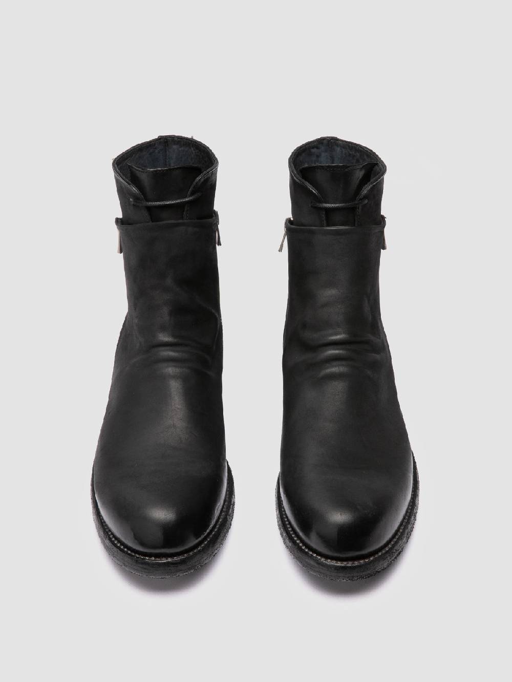 Officine Creative BULLA DD 106 Stivali con Zip in Pelle Nera Black Friday Prezzi