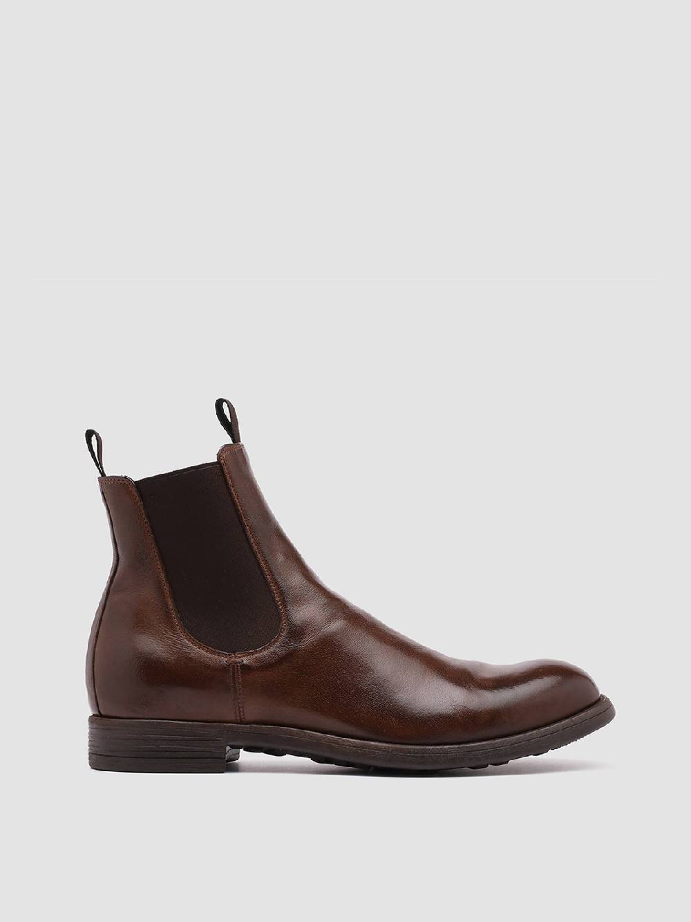 Officine Creative CHRONICLE 002 Stivaletti Chelsea in Pelle Marrone Duty-free