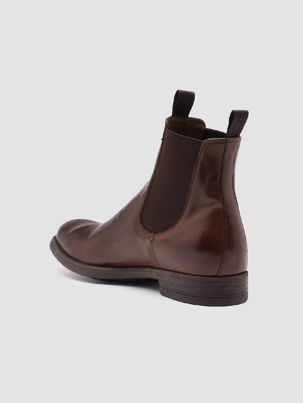 Officine Creative CHRONICLE 002 Stivaletti Chelsea in Pelle Marrone Duty-free