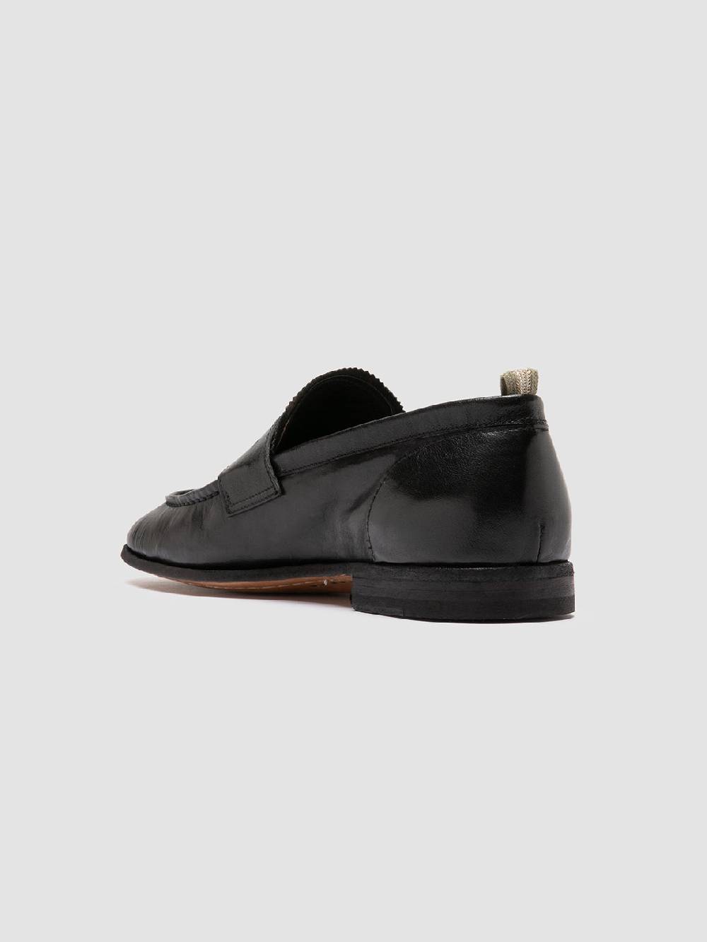 Officine Creative SOLITUDE 001 Mocassini Penny in Pelle Nera Vendita