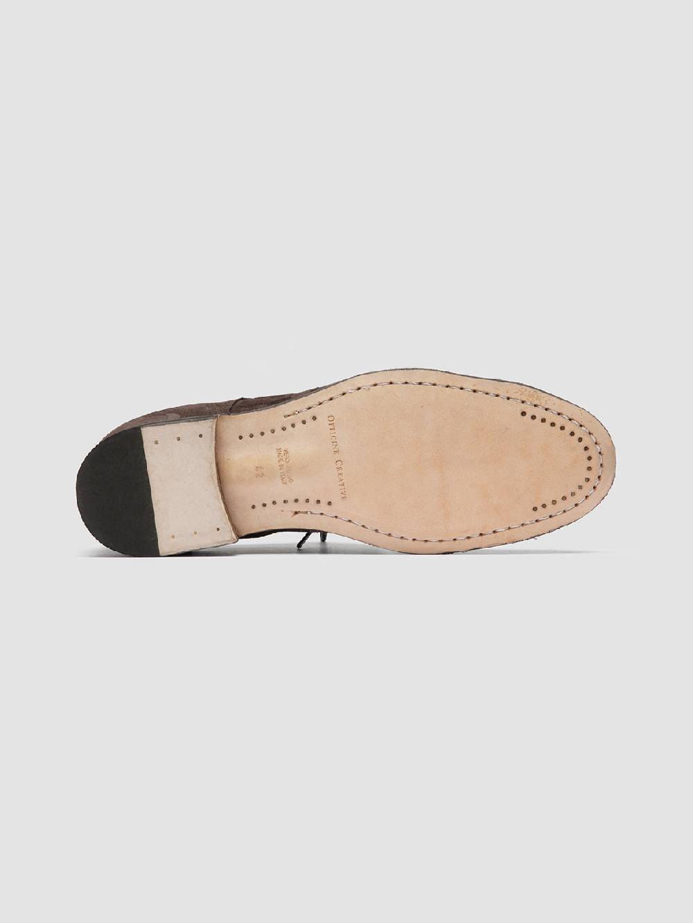 Officine Creative SOLITUDE 002 Scarpe Derby in Pelle Scamosciata Marrone Spedizione Gratuita