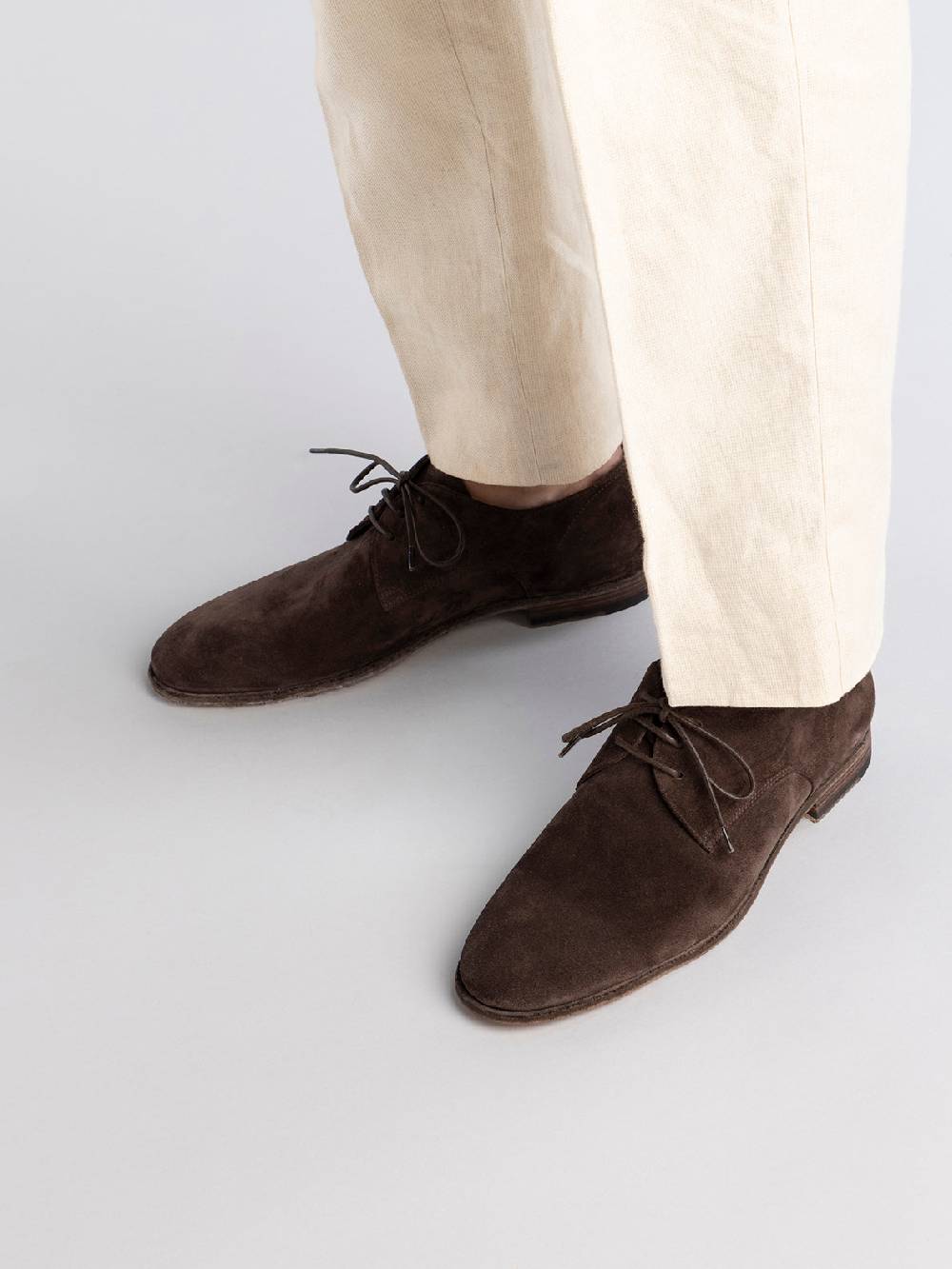 Officine Creative SOLITUDE 002 Scarpe Derby in Pelle Scamosciata Marrone Spedizione Gratuita