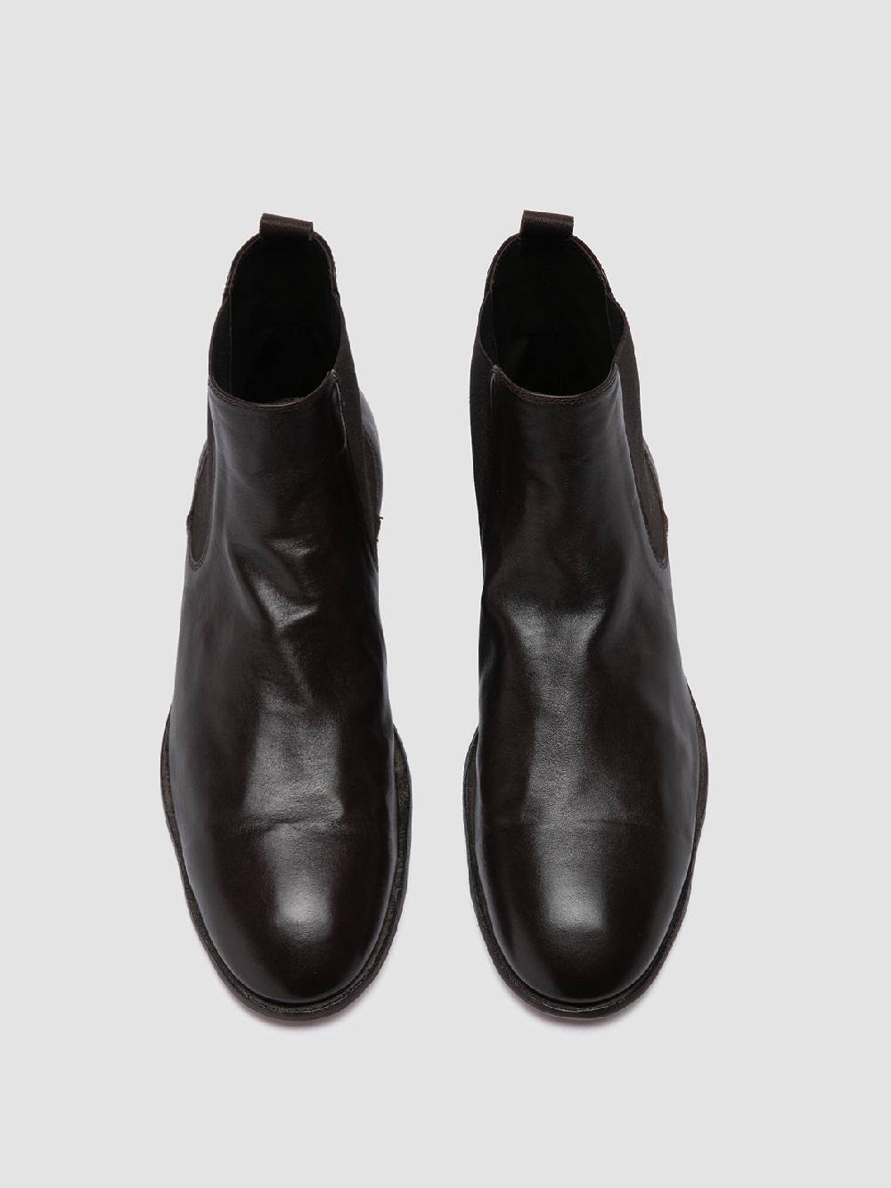 Officine Creative SOLITUDE 004 Brown Leather Chelsea Boots Soddisfazione Garantita