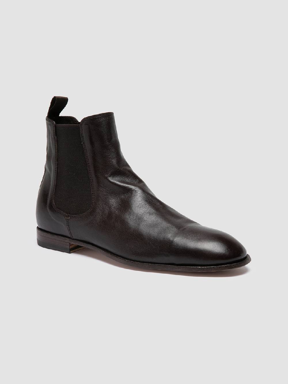 Officine Creative SOLITUDE 004 Brown Leather Chelsea Boots Soddisfazione Garantita