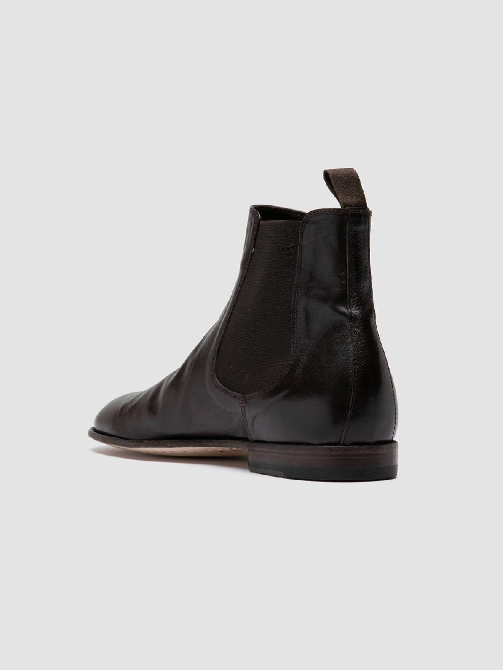 Officine Creative SOLITUDE 004 Brown Leather Chelsea Boots Soddisfazione Garantita