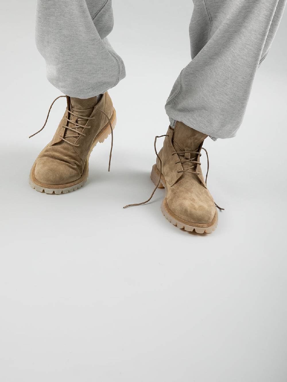Officine Creative SPECTACULAR 002 Stivali in Pelle Scamosciata Marrone con allacciatura Negozi Online