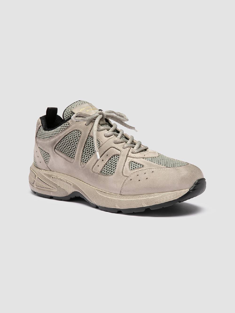 Officine Creative SUPURBIA 001 Sneaker Basse in Camoscio e Pelle Tortora Consegna Veloce