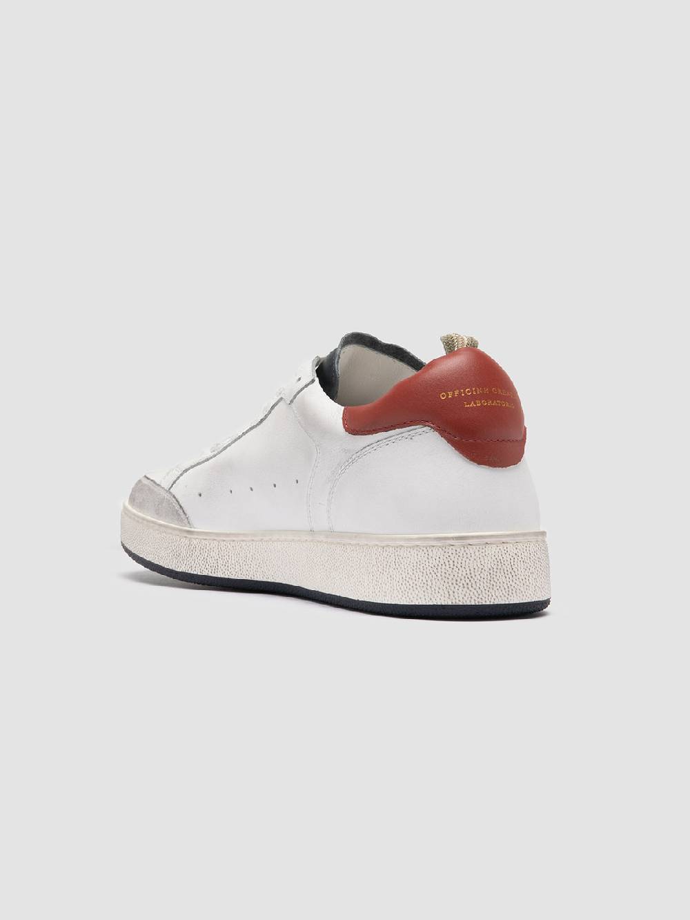 Officine Creative THE ANSWER 001 Sneaker Basse in Camoscio e Pelle Bianca Promozione Limitata