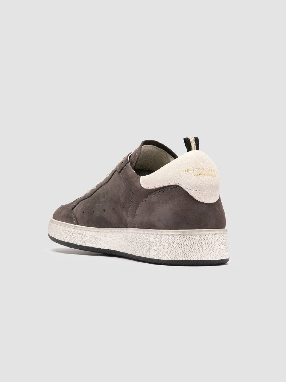 Officine Creative THE ANSWER 002 Sneaker Basse in Camoscio e Pelle Nera Affare Del Giorno