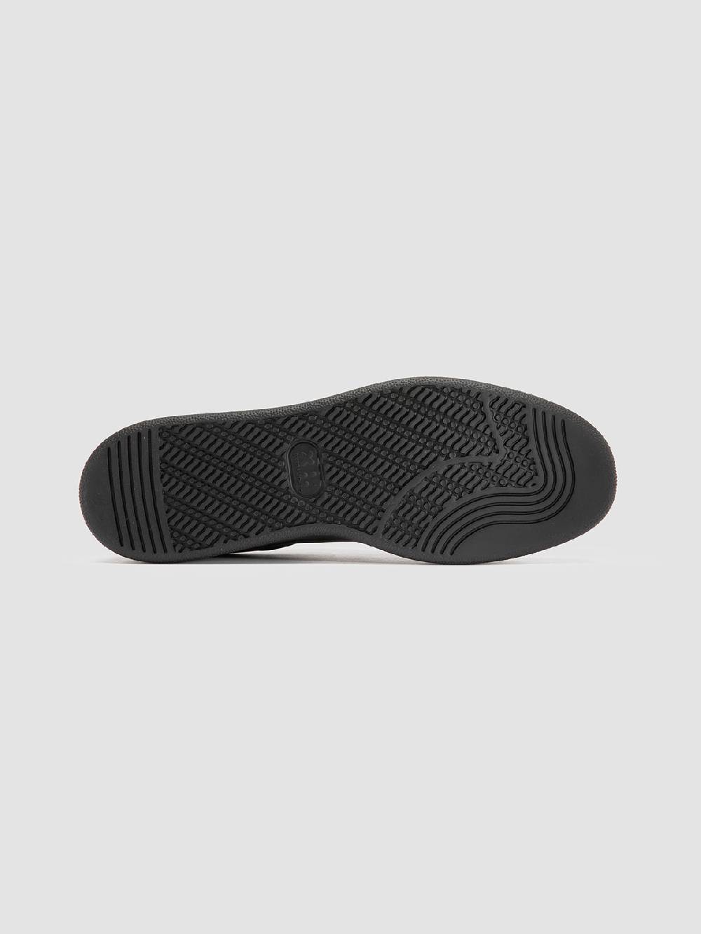 Officine Creative THE ANSWER 004 Sneaker Alte in Camoscio e Pelle Nera Sottocosto