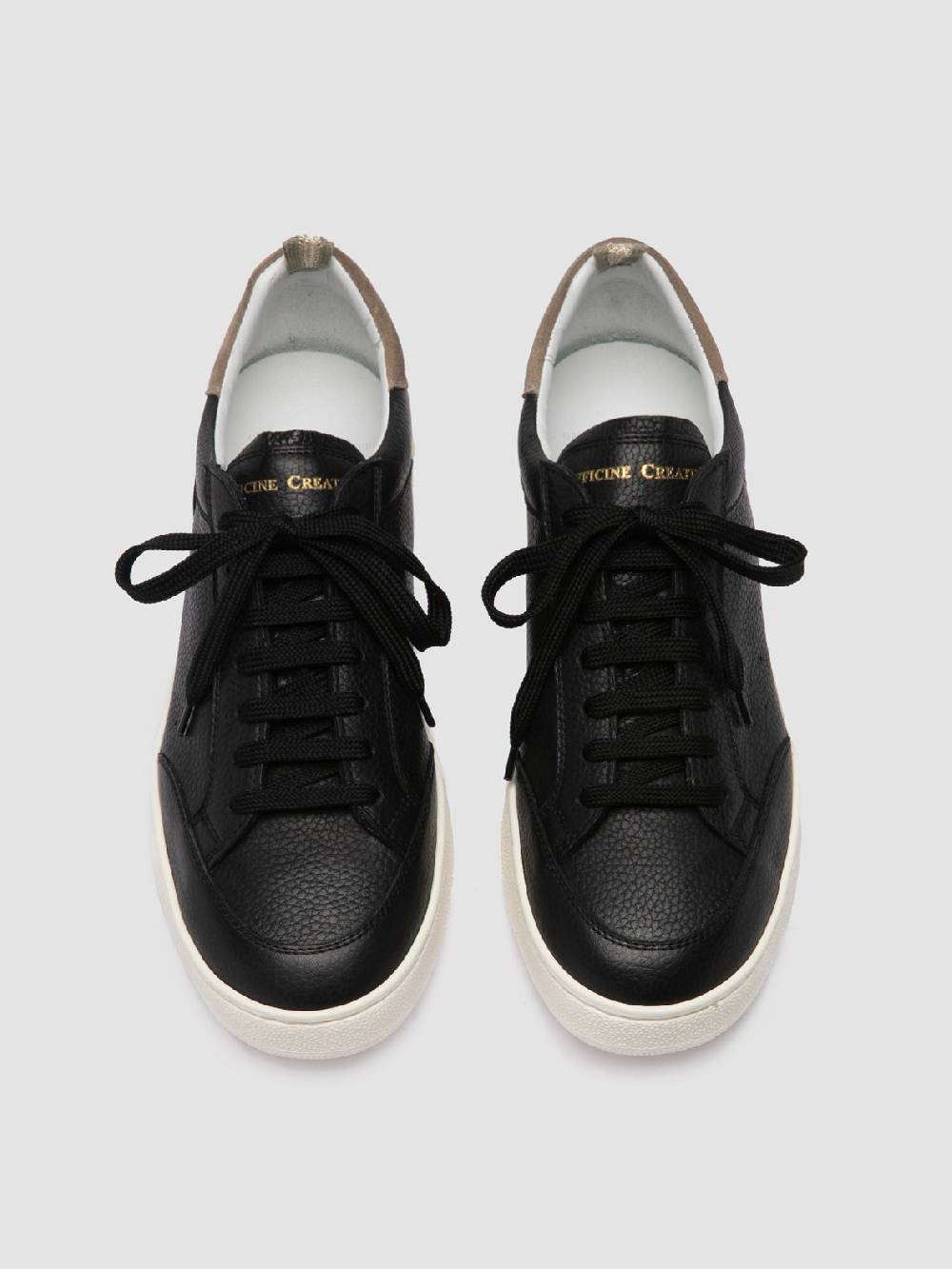 Officine Creative THE DIME 001 Sneaker Basse in Pelle Scamosciata Nera Presa