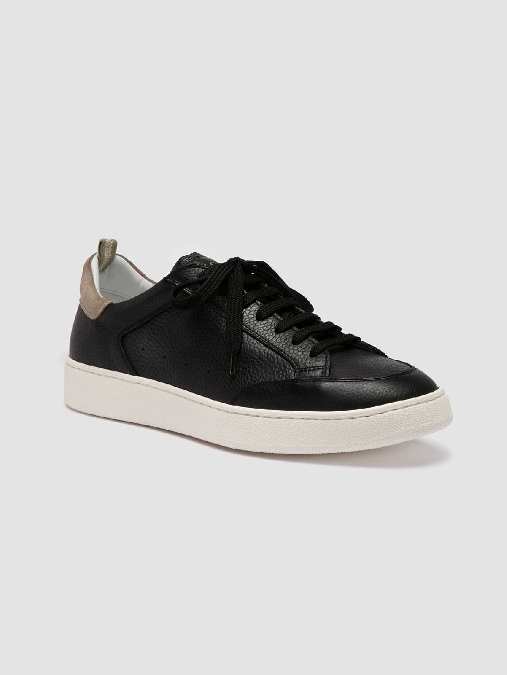Officine Creative THE DIME 001 Sneaker Basse in Pelle Scamosciata Nera Presa